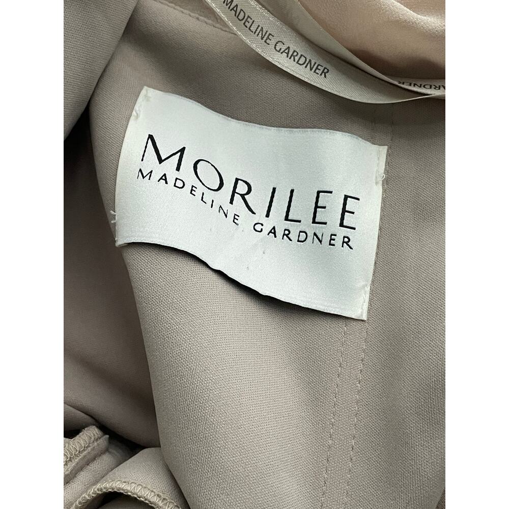 Morilee by Madeline Gardner Latte Taupe Long Gown Chiffon Dress Plus size - Picture 4 of 13